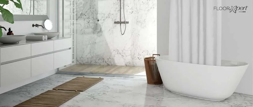 Bathroom vinyl tiles