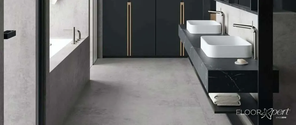 Engineered stone tile laminate flooring